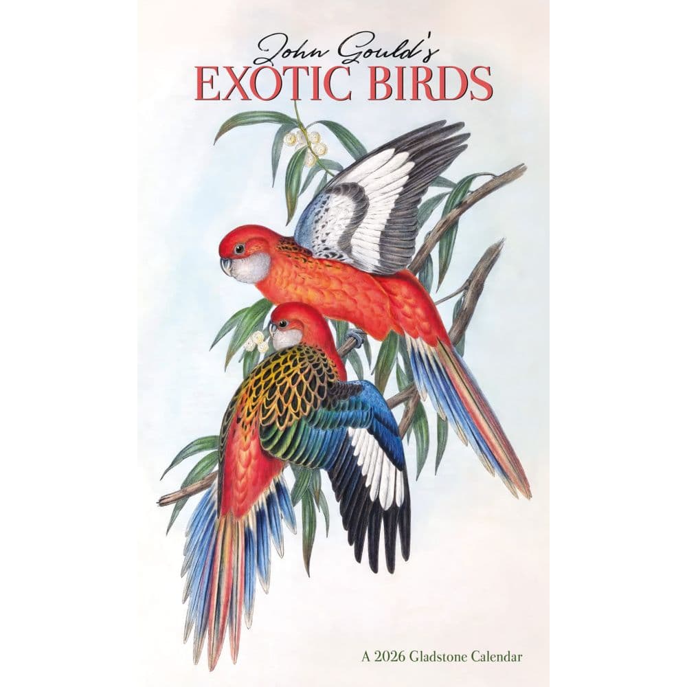 John Goulds Exotic Birds Poster 2026 Wall Calendar Main Image