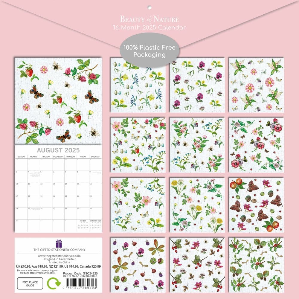Beauty of Nature 2025 Wall Calendar First Alternate Image width=&quot;1000&quot; height=&quot;1000&quot;