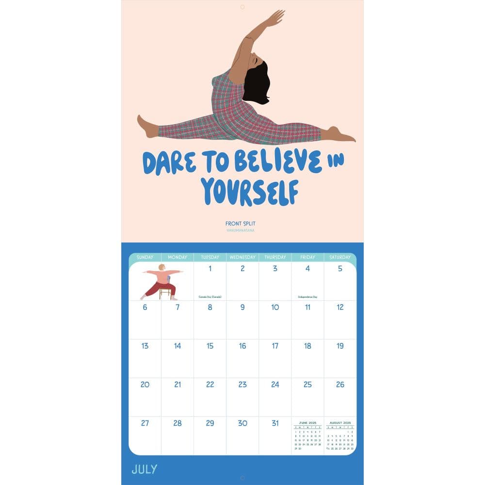 Yoga Is My Happy Place 2025 Wall Calendar interior 4