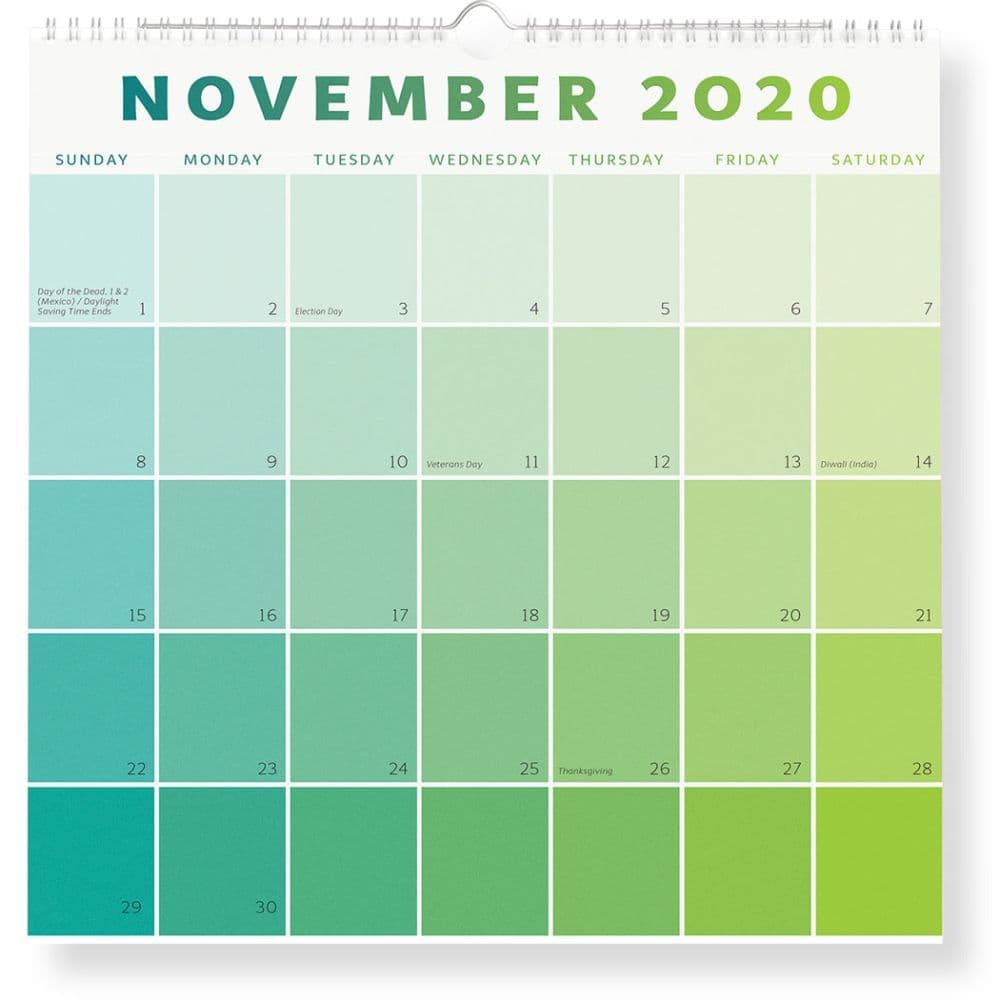 2021 Paint Chip Wall Calendar