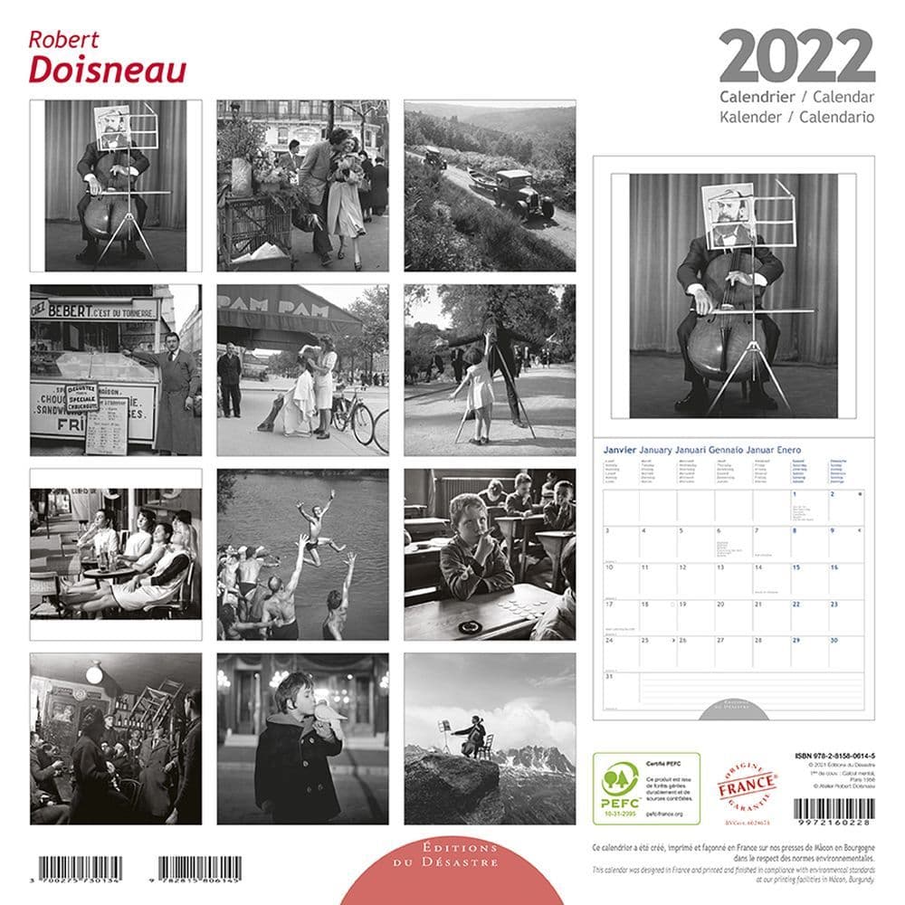 Robert Doisneau Calendar 2022 Artists