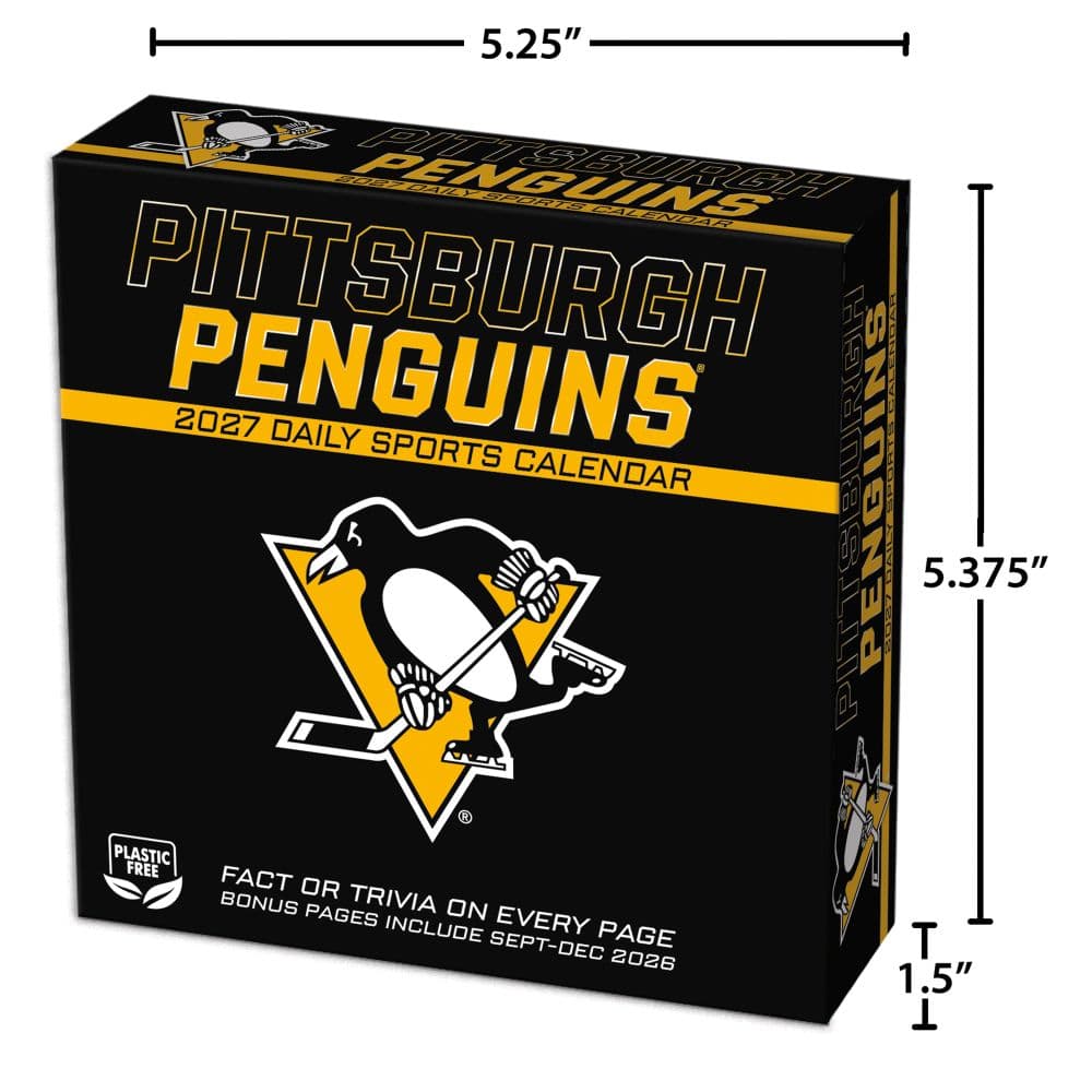 NHL Pittsburgh Penguins 2027 Desk Calendar Fourth Alternate Image