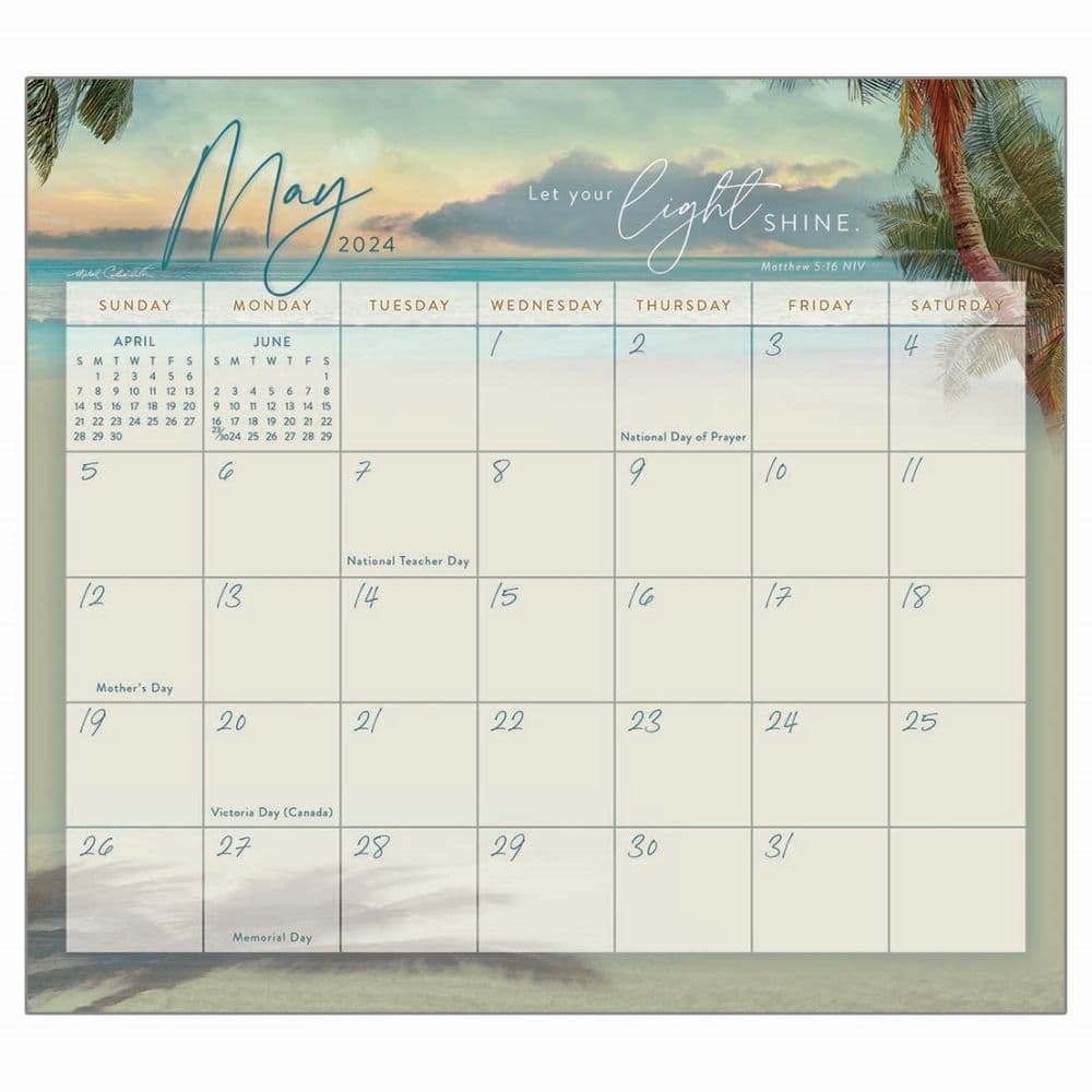 image Seaside Serenity 2024 Magnetic Calendar Main Image