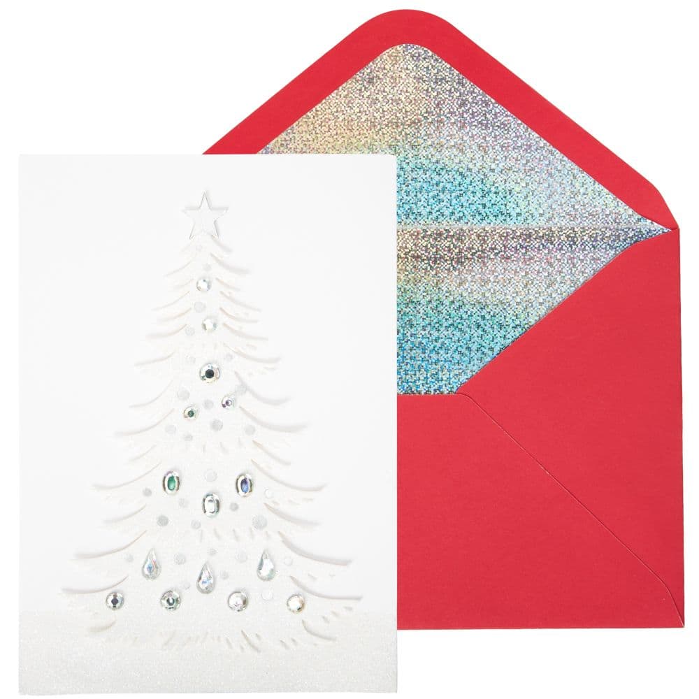 White Gem Tree Christmas Card Main Product Image width=&quot;1000&quot; height=&quot;1000&quot;