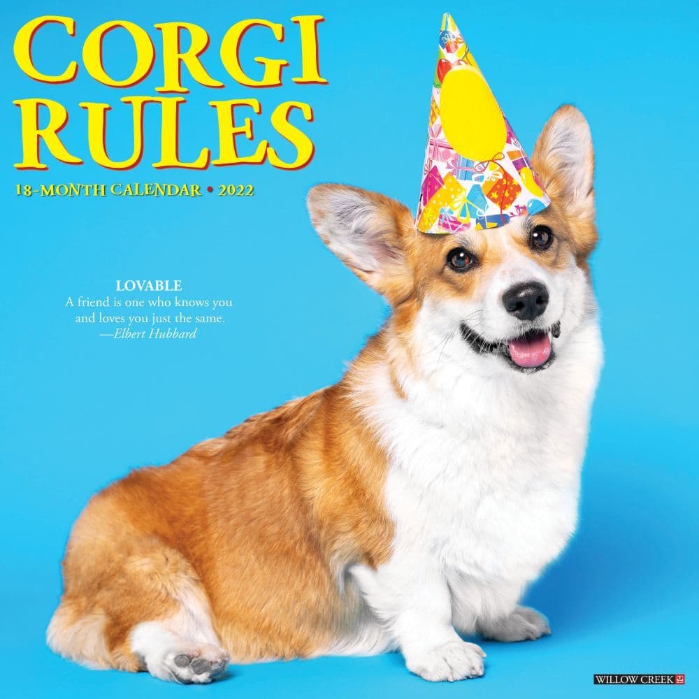 Corgi Rules 2022 Wall Calendar