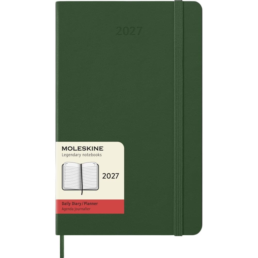 Moleskine Myrtle Green Large Hard Cover 2027 Daily Planner Main Product Image