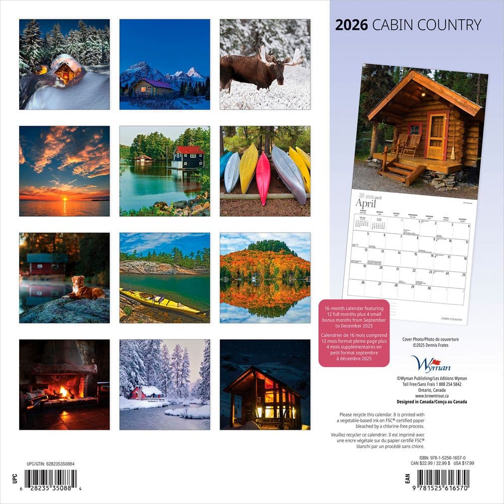 Cabin Country 2026 Wall Calendar First Alternate Image