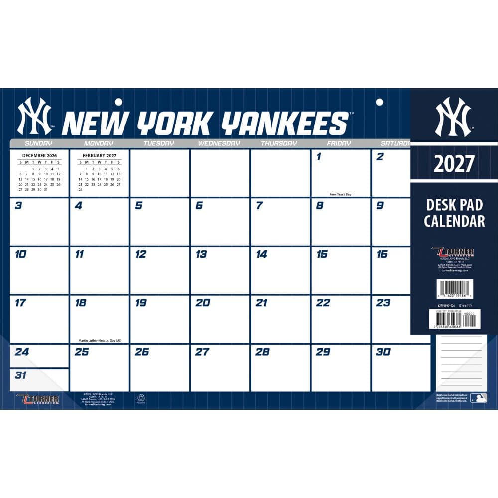 image MLB New York Yankees Small 2027 Desk Pad Main Product Image