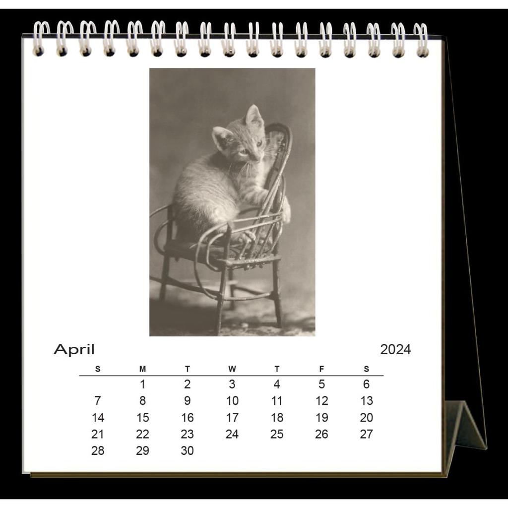 Cute Kittens Nostalgic 2024 Easel Desk Calendar Second Alternate Image width=&quot;1000&quot; height=&quot;1000&quot;