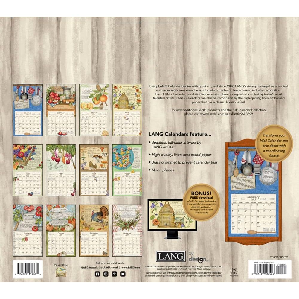 American Kitchen 2023 Wall Calendar - Calendars.com