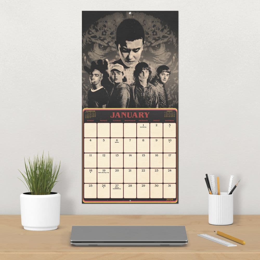 Stranger Things Exclusive with Print 2026 Wall Calendar Fourth Alternate Image