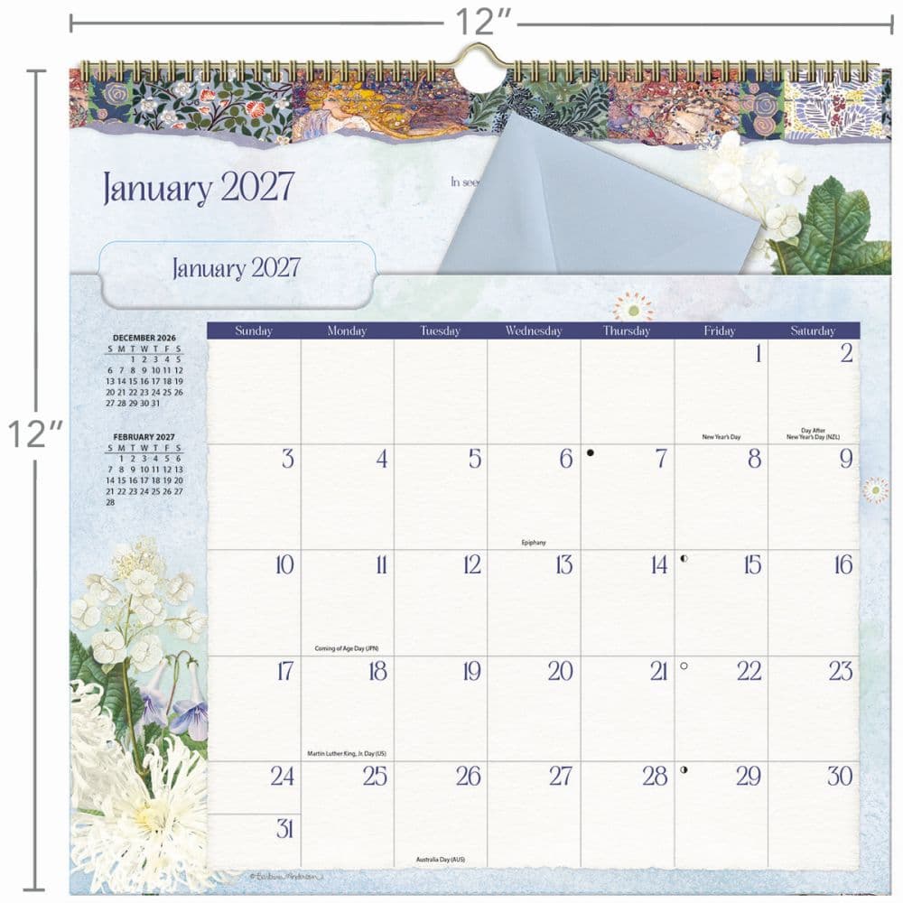Botanical Gardens 2027 File It Wall Calendar by Barbara Anderson Fourth Alternate Image