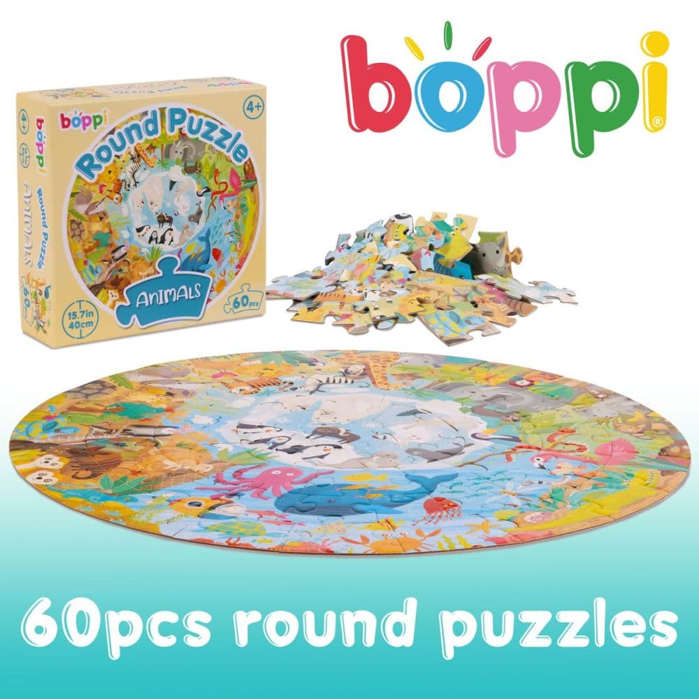 Animals 60 Piece Round Puzzle Third Alternate Image