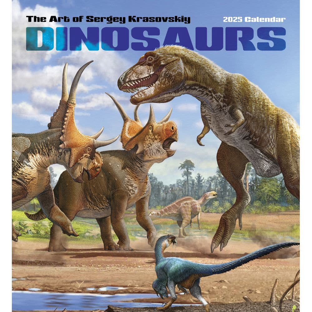 Dinosaurs Art 2025 Wall Calendar