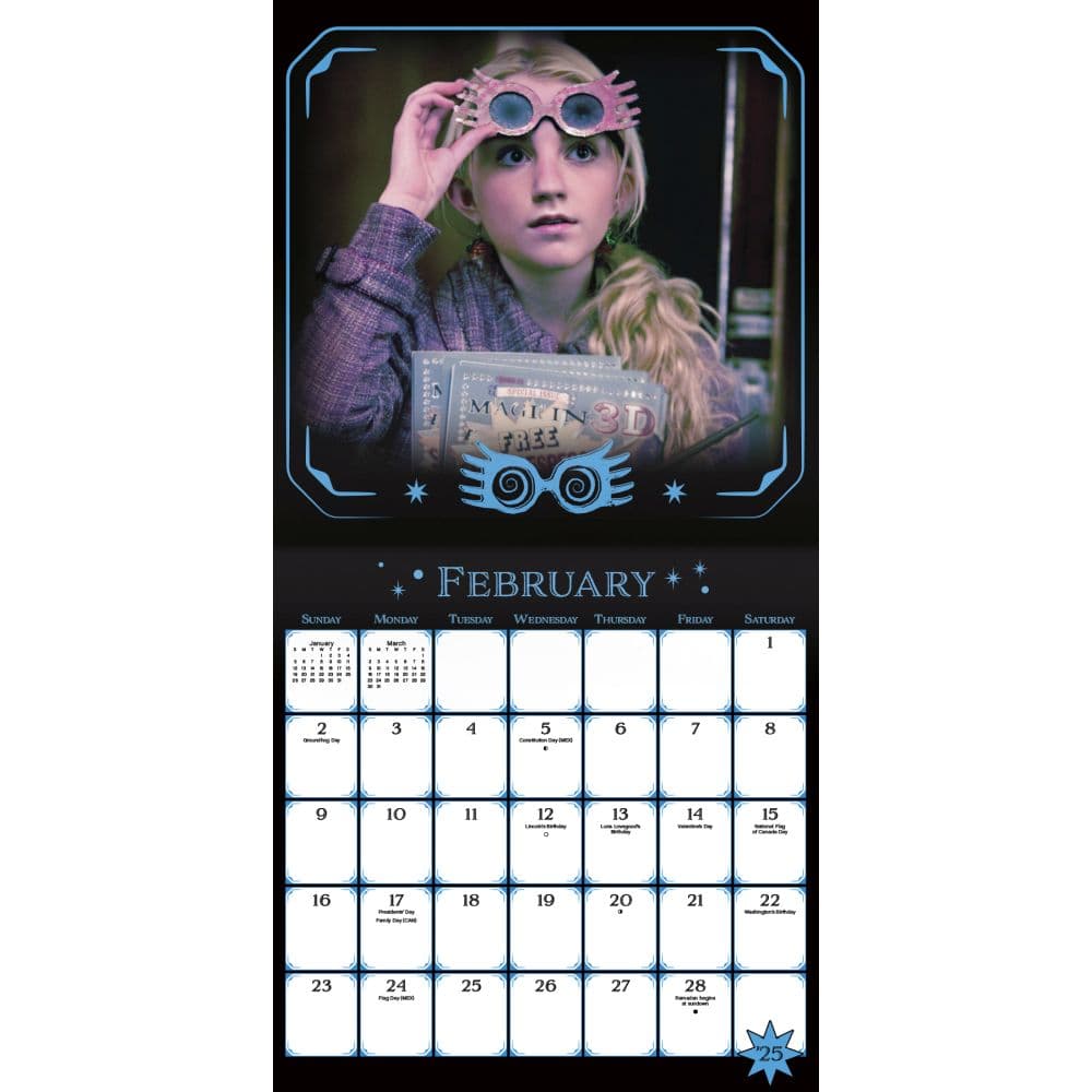 Harry Potter Exclusive w Decal 2025 Wall Calendar Third Alternate Image width=&quot;1000&quot; height=&quot;1000&quot;