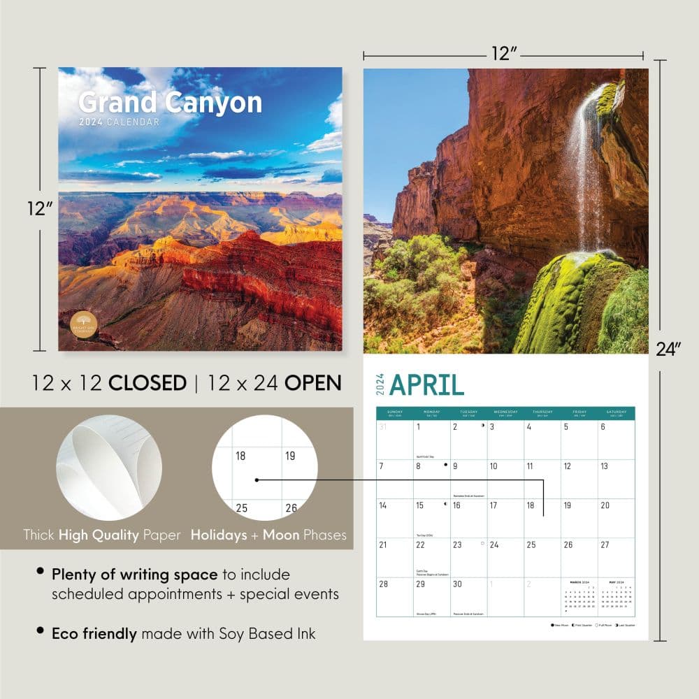 Grand Canyon 2024 Wall Calendar Eighth Alternate Image width=&quot;1000&quot; height=&quot;1000&quot;