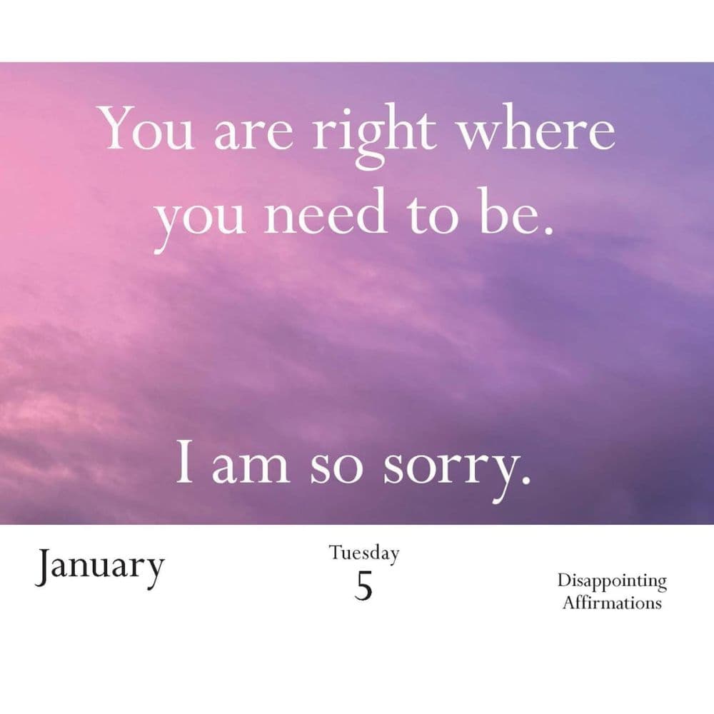 Disappointing Affirmations 2027 Desk Calendar Fifth Alternate Image