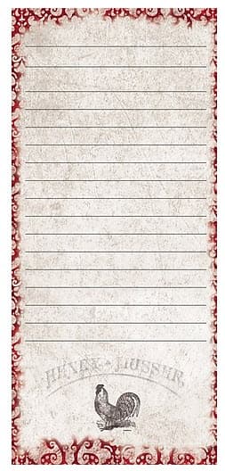 Cardinal Rooster Mini List Pad by Susan Winget