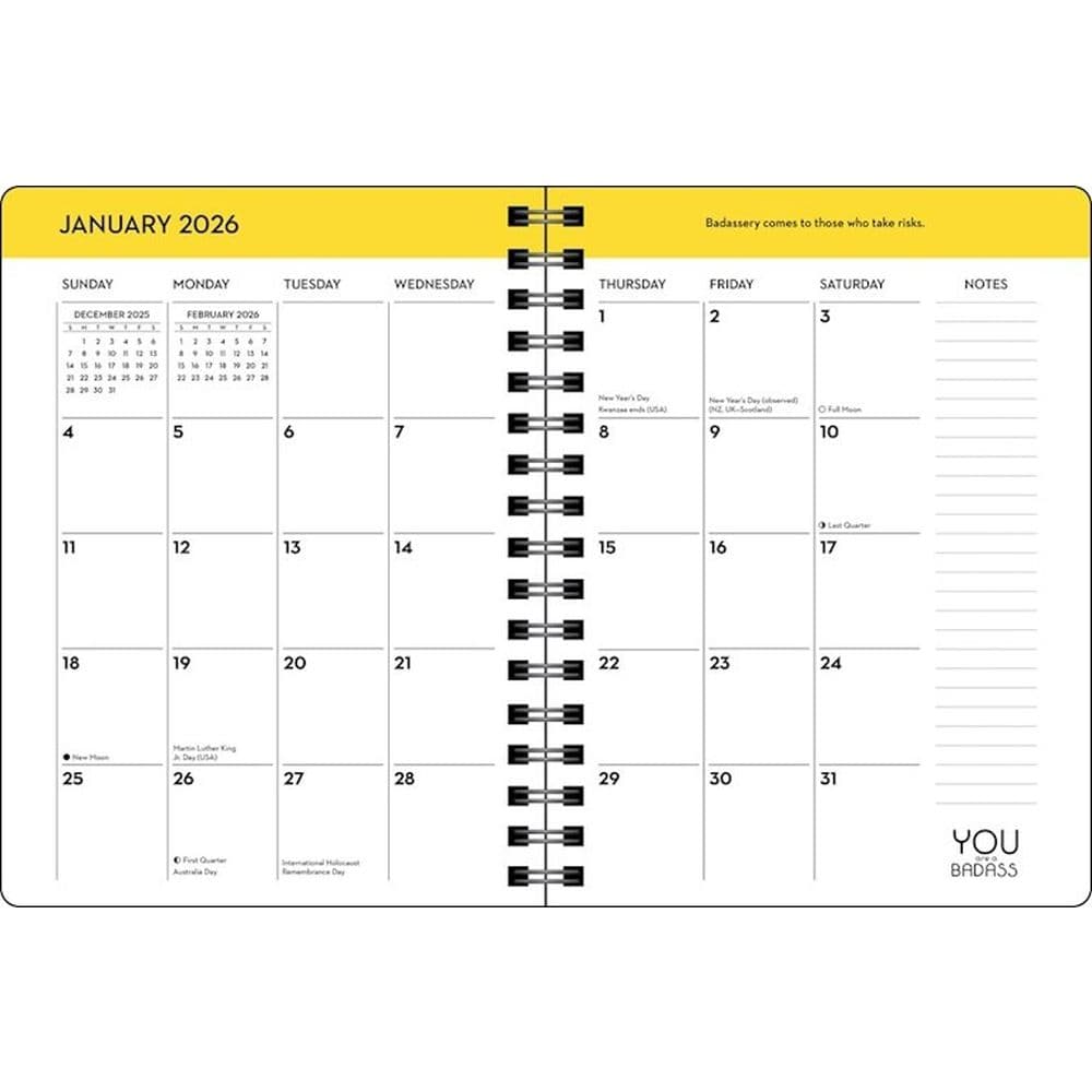 You Are a Badass 2026 Planner Sixth Alternate Image