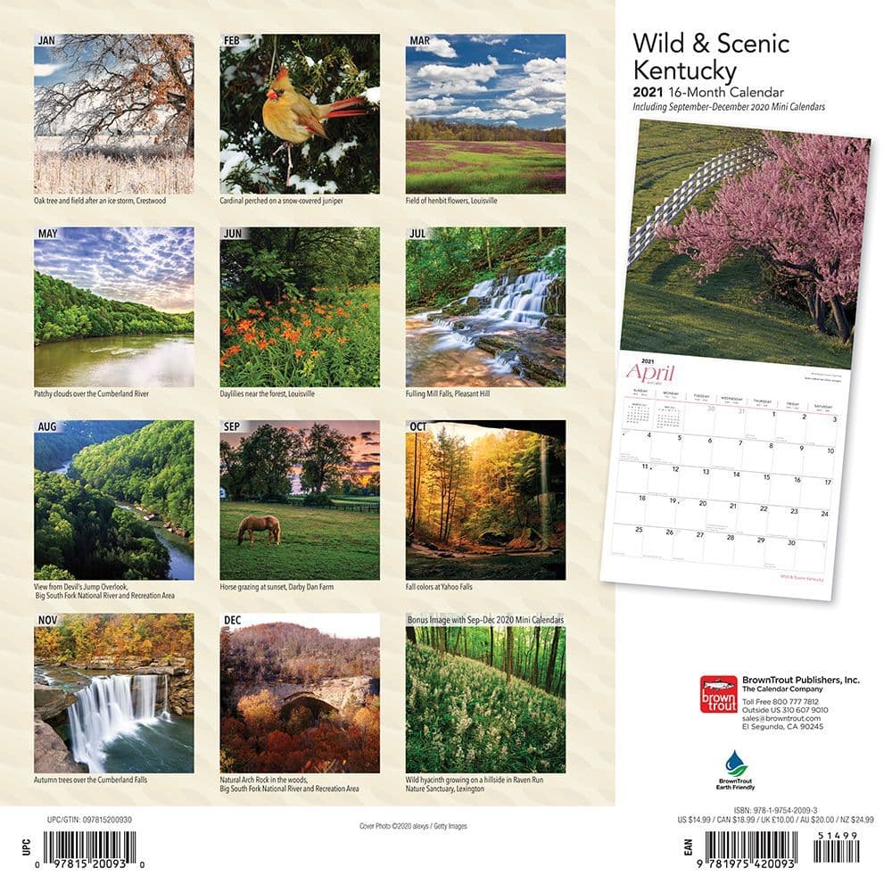 WILD AND SCENIC OHIO 2021 Mini Wall Calendar