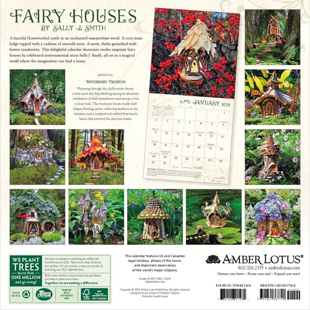 Fairy Houses 2022 Wall Calendar - Calendars.com