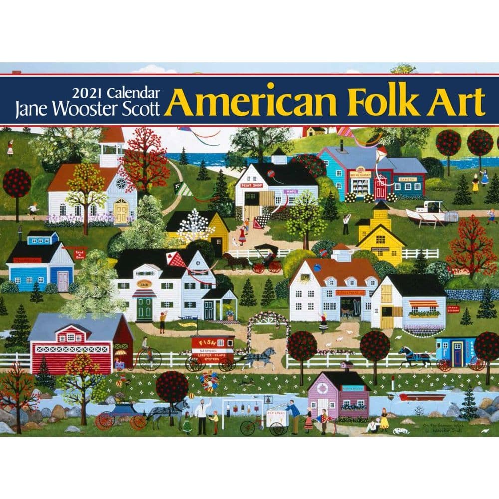 2021 American Folk Art Wall Calendar