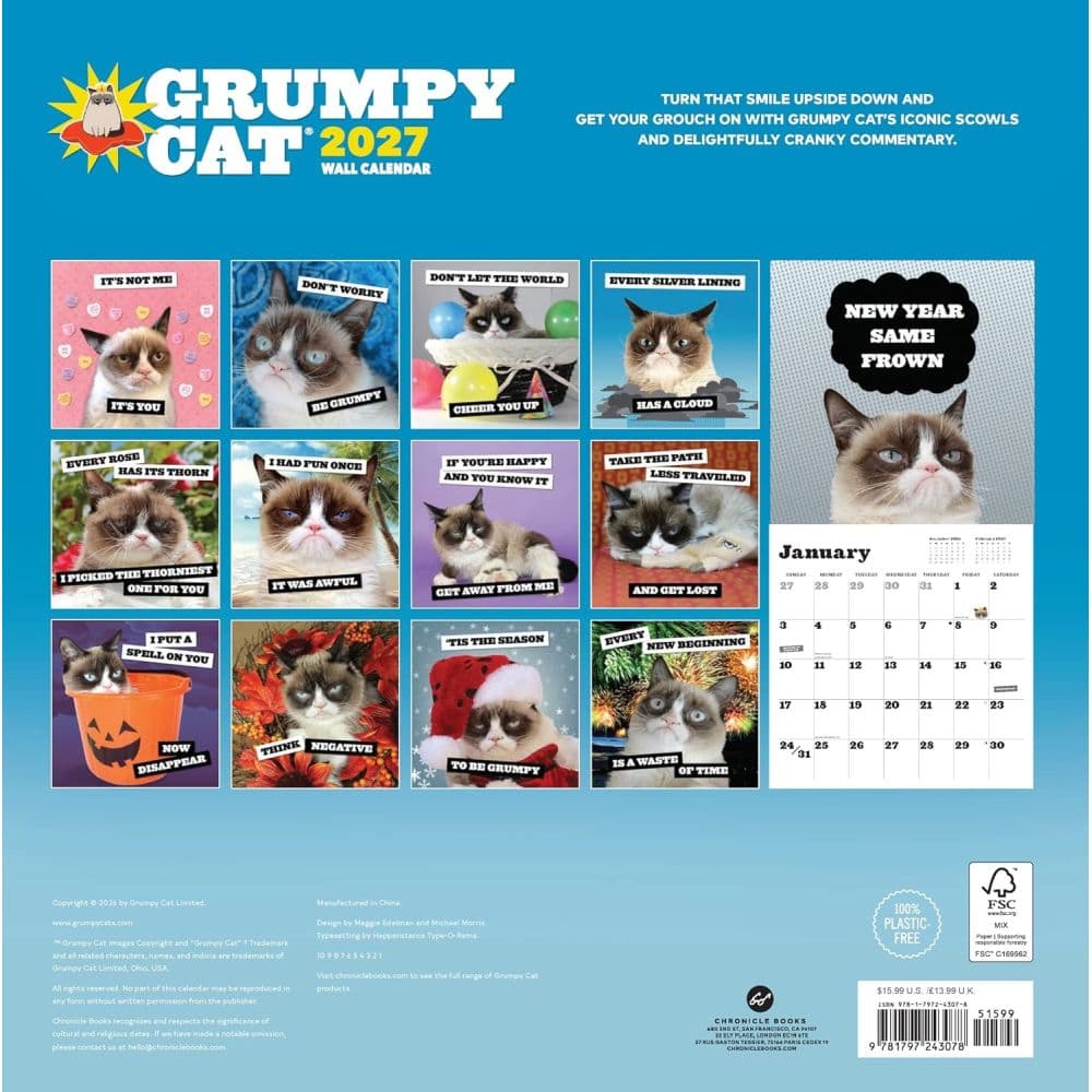 Grumpy Cat 2027 Wall Calendar First Alternate Image