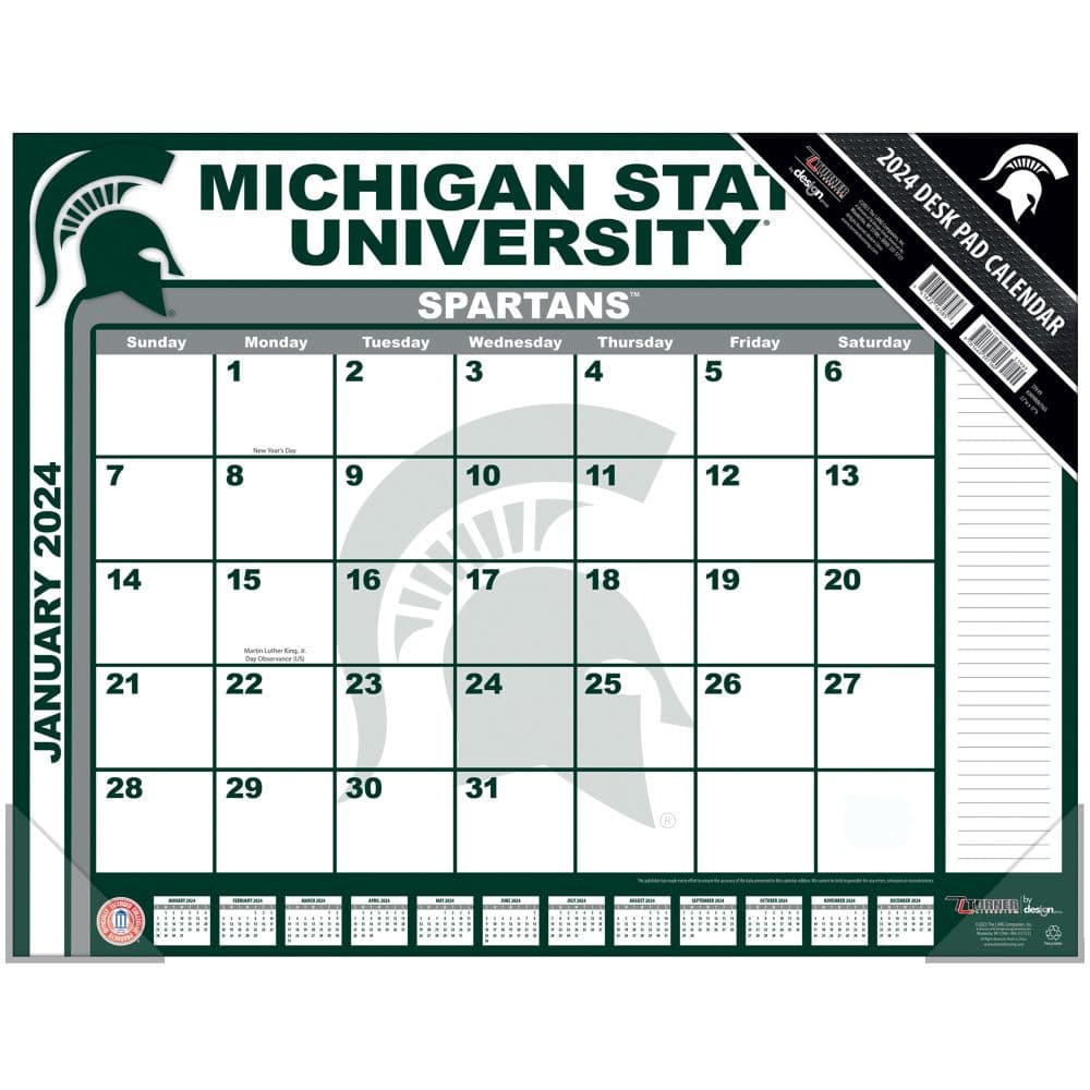 Michigan State Spartans 2024 Desk Pad Main Product Image width=&quot;1000&quot; height=&quot;1000&quot;