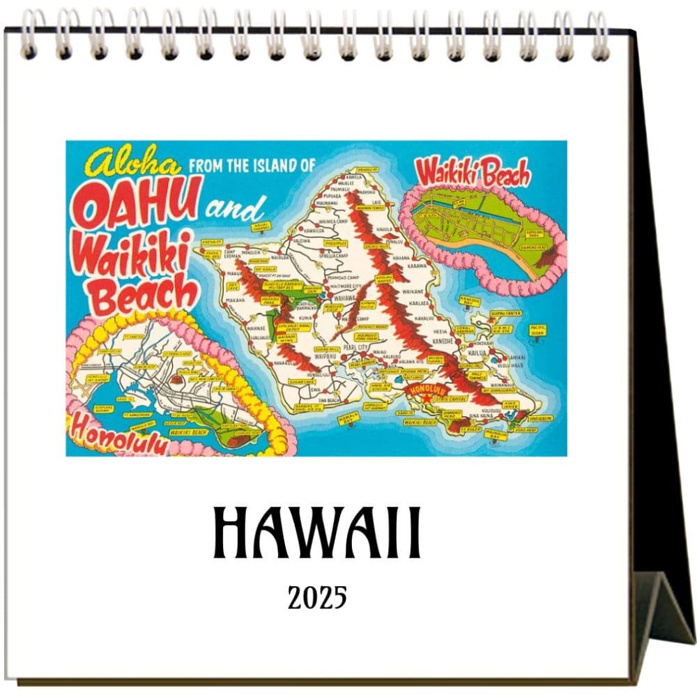 Nostalgic Hawaii 2025 Easel Desk Calendar Main Image