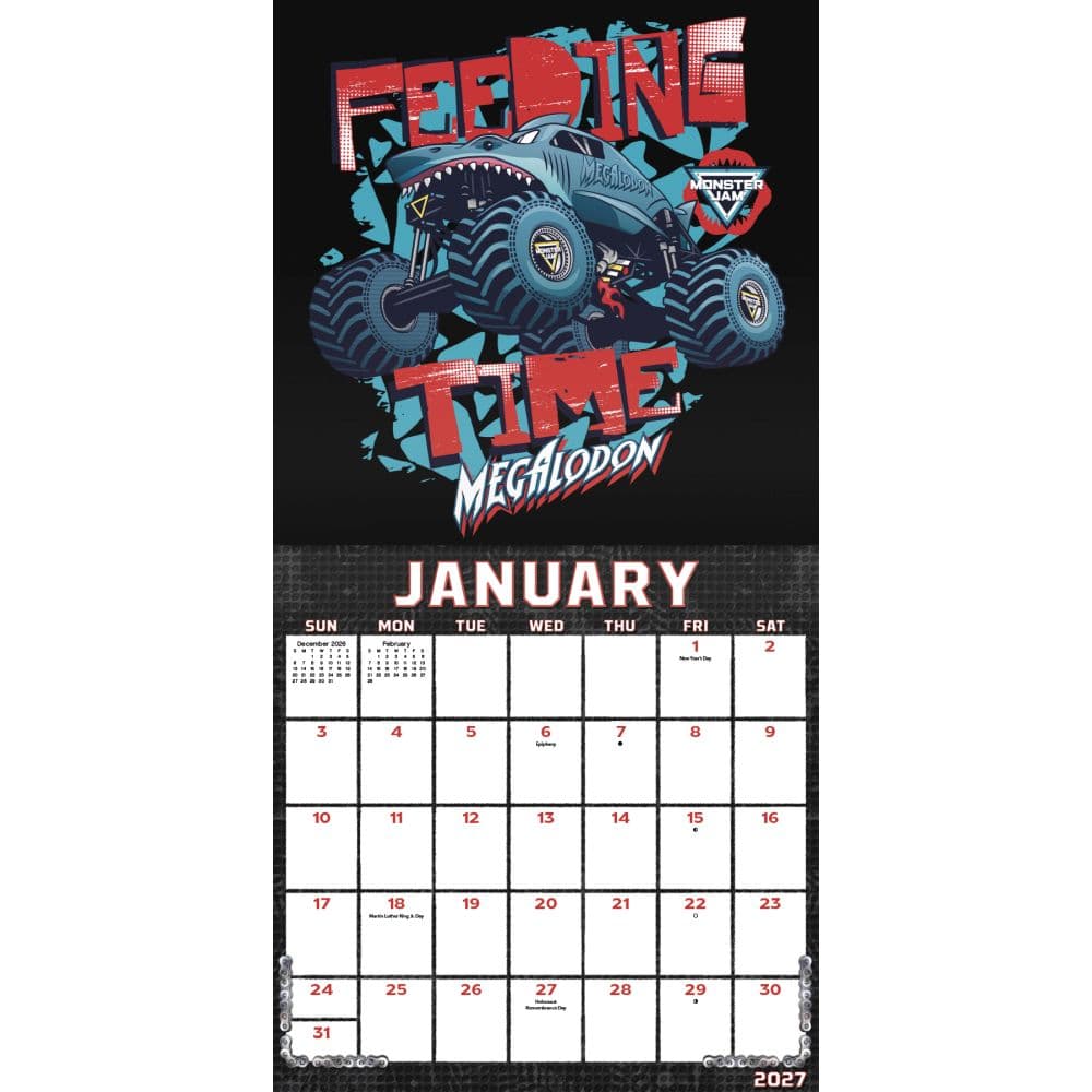 Monster Jam 2027 Wall Calendar Second Alternate Image