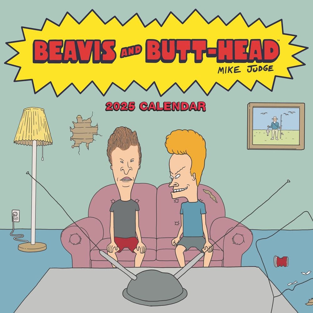 Beavis and Butt-head 2025 Wall Calendar Front cover