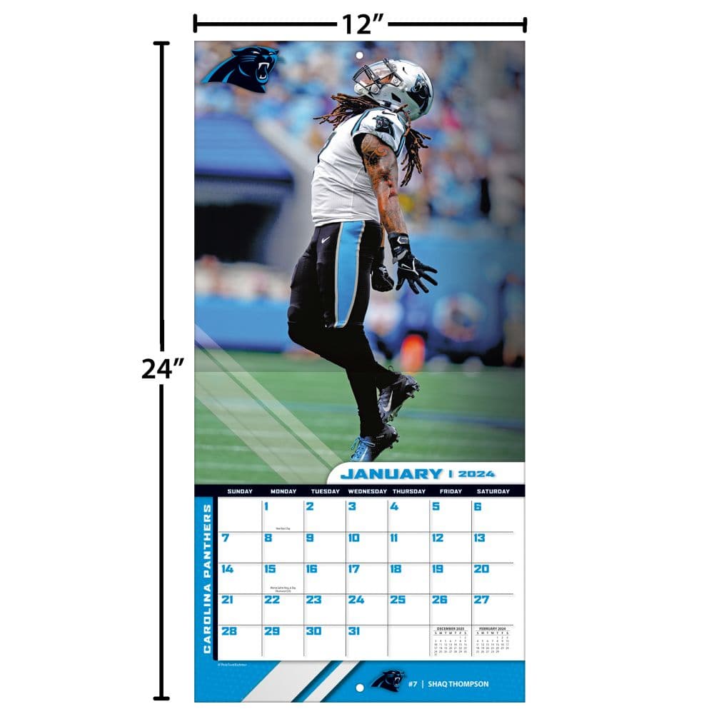 Carolina Panthers 2024 Wall Calendar