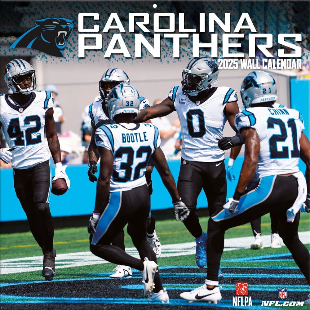 NFL Carolina Panthers 2025 Wall Calendar