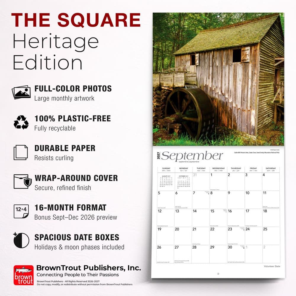 Volunteer State Tennessee 2027 Wall Calendar Fifth Alternate Image