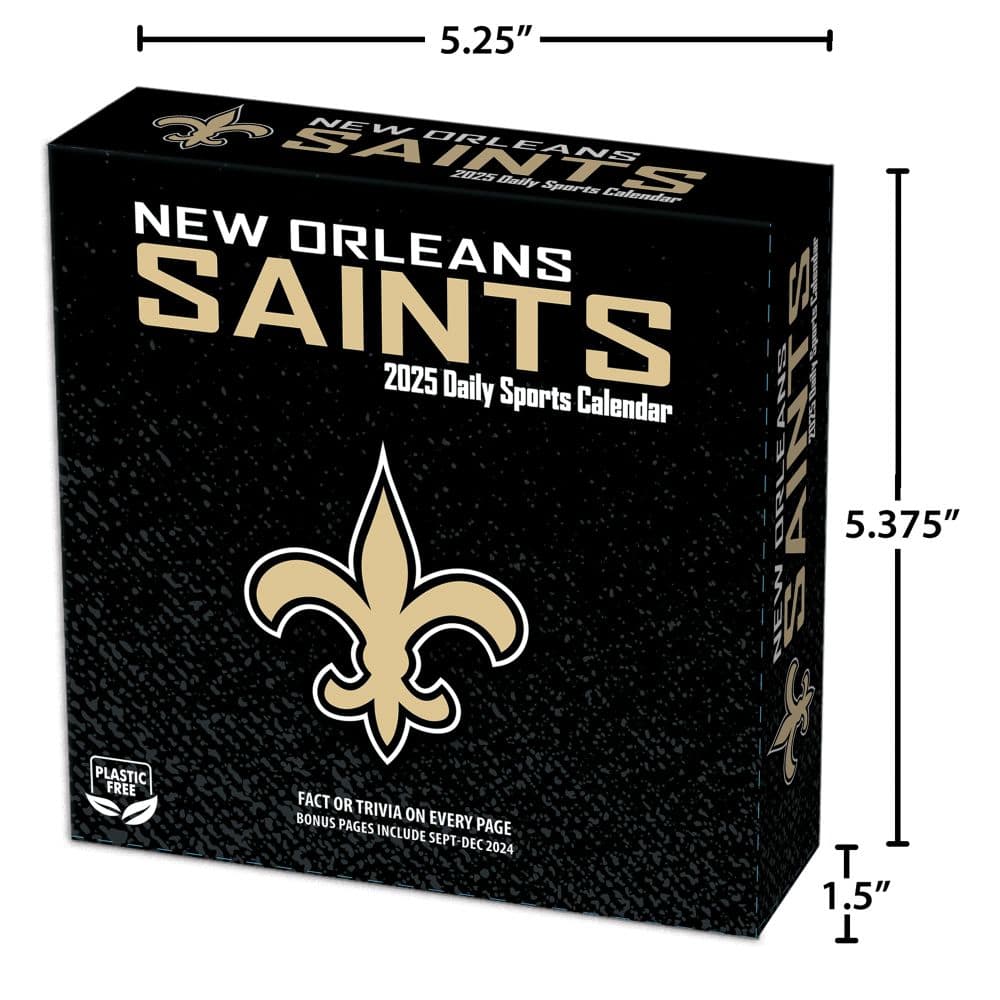 NFL New Orleans Saints 2025 Desk Calendar Fifth Alternate Image