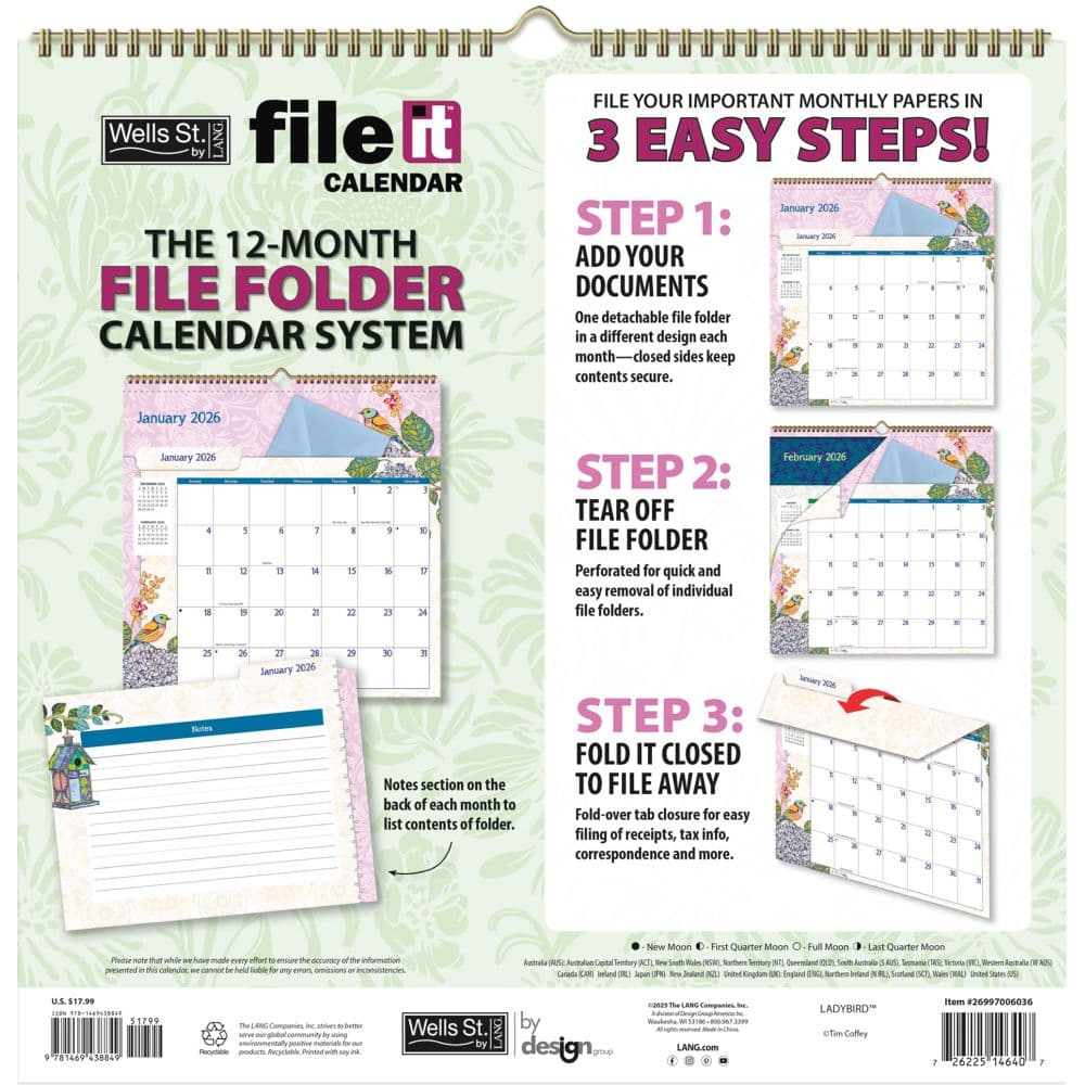 Ladybird File It 2026 Wall Calendar_ALT3