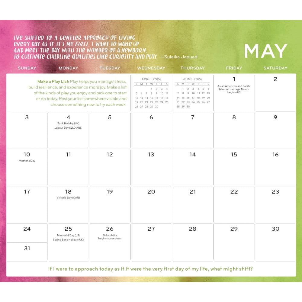 Everyday Gratitude Magnetic 2026 Wall Calendar Second Alternate Image