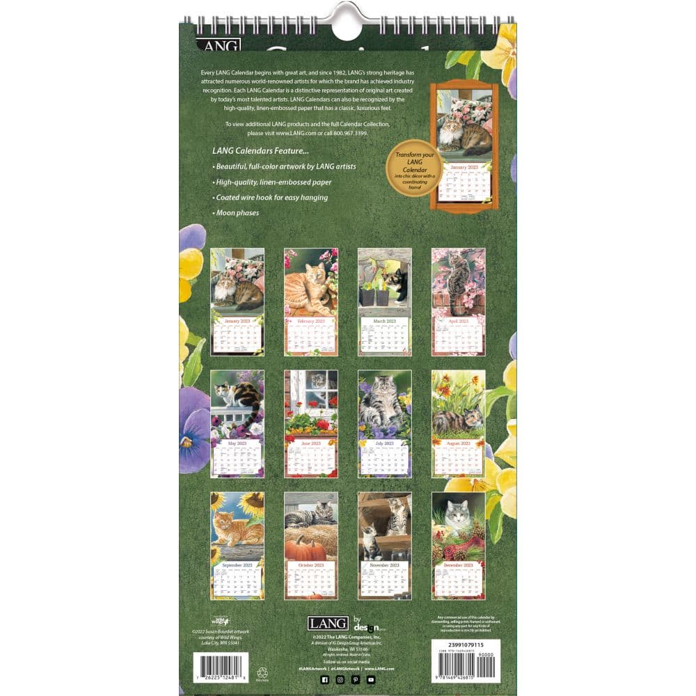 Cats In The Country Vertical 2024 Wall Calendar