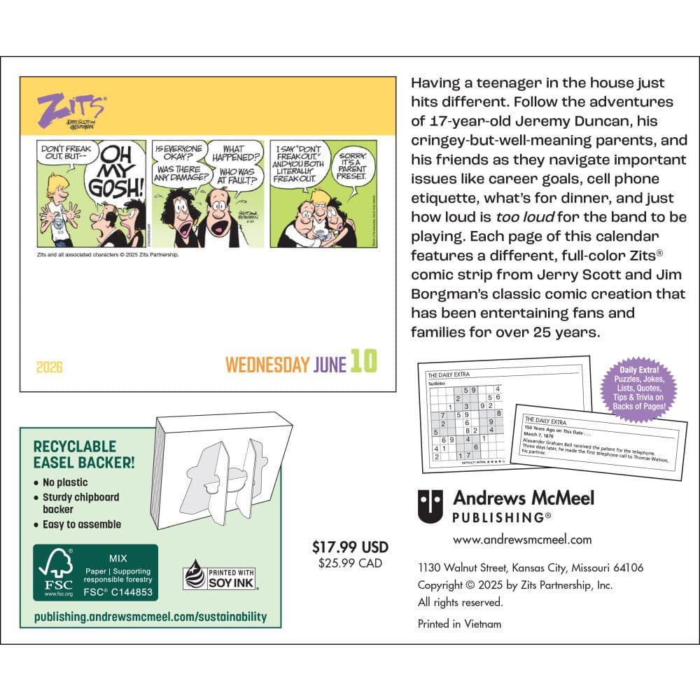 Zits 2026 Desk Calendar First Alternate Image