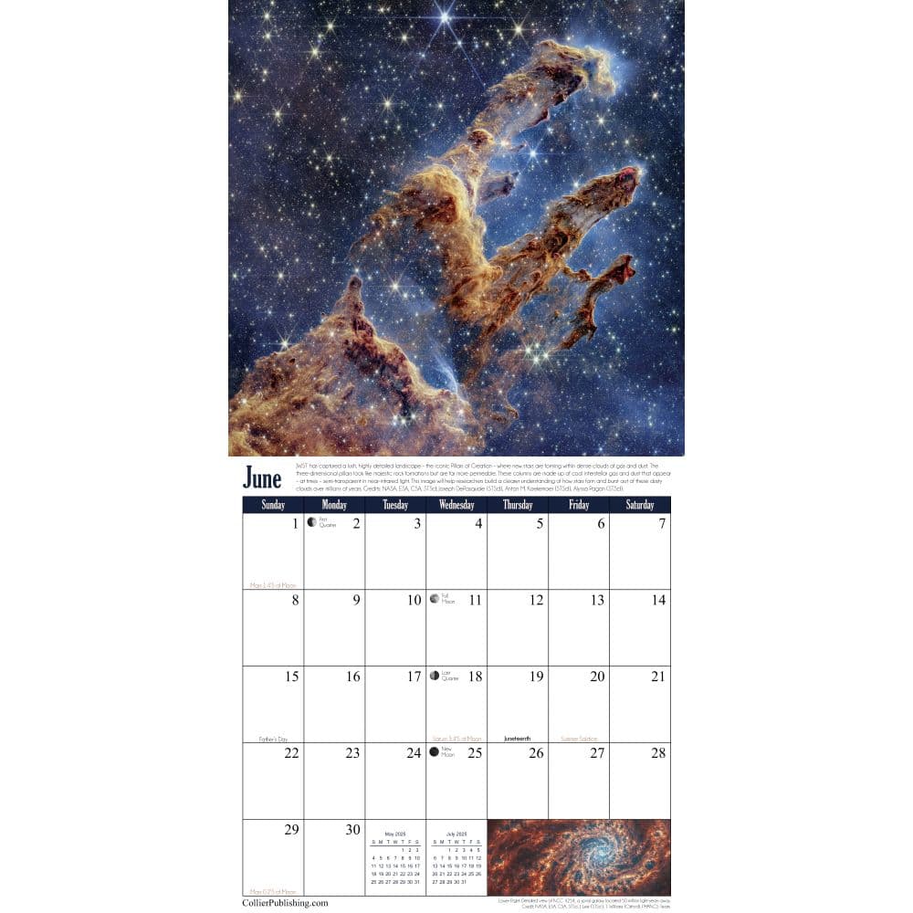 James Webb Telescope 2025 Wall Calendar Fourth Alternate Image