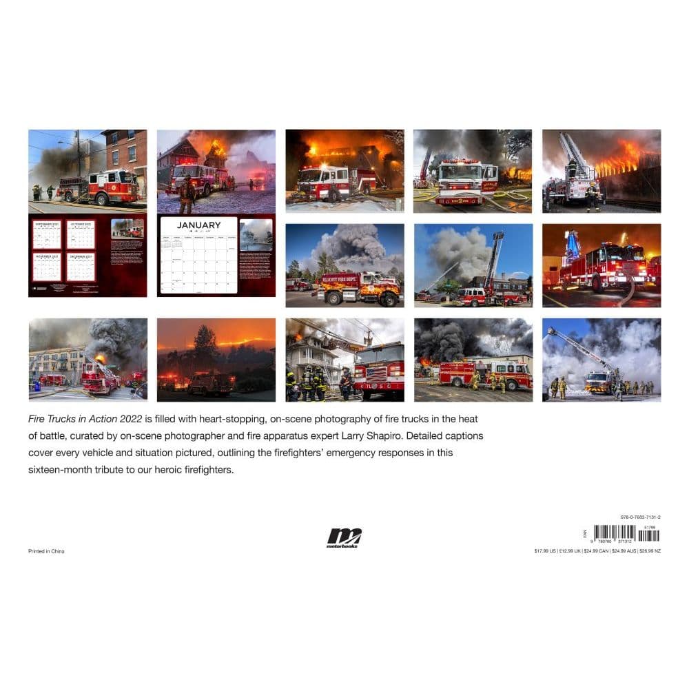 Fire Trucks In Action 2022 Wall Calendar - Calendars.com