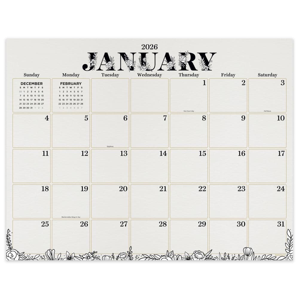Floral 2026 Desk Pad Main Image