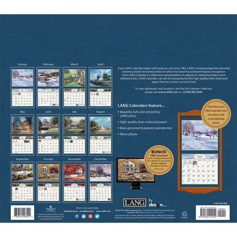 American Dream Wall Calendar by Paul Landry