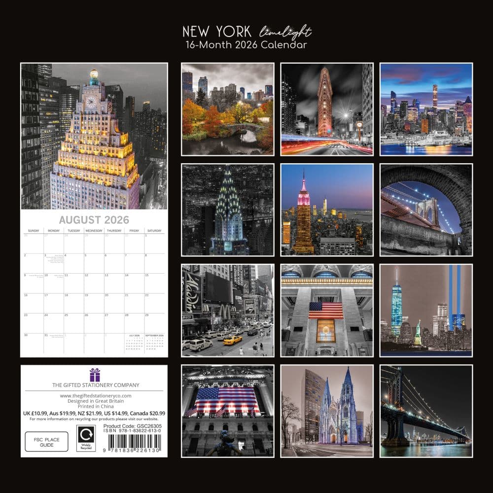 New York Limelight 2026 Wall Calendar First Alternate Image