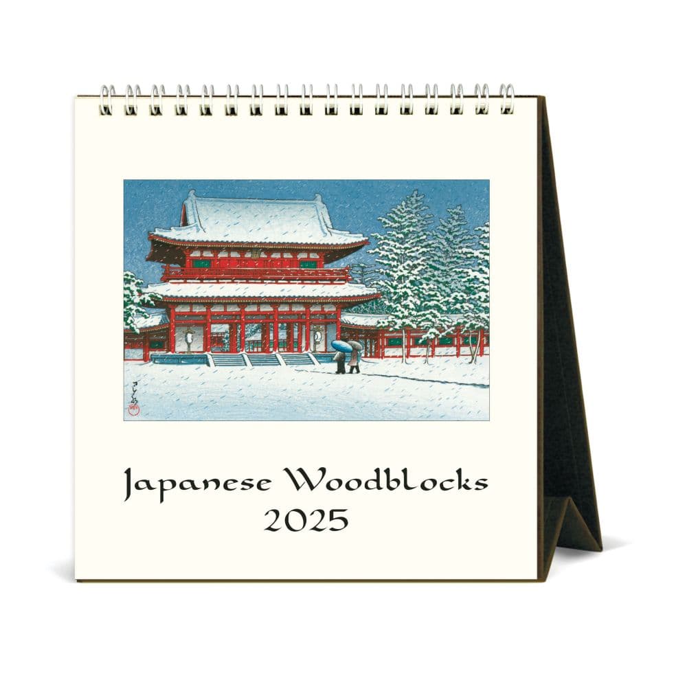 Japanese Woodblocks Art 2025 Easel Desk Calendar