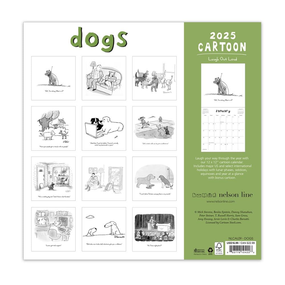 Dogs Cartoon 2025 Wall Calendar First Alternate Image width=&quot;1000&quot; height=&quot;1000&quot;