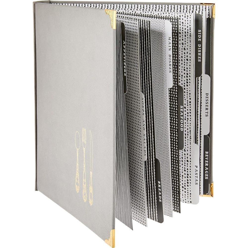 Gray Leatherette Recipe Binder Fourth Alternate Image