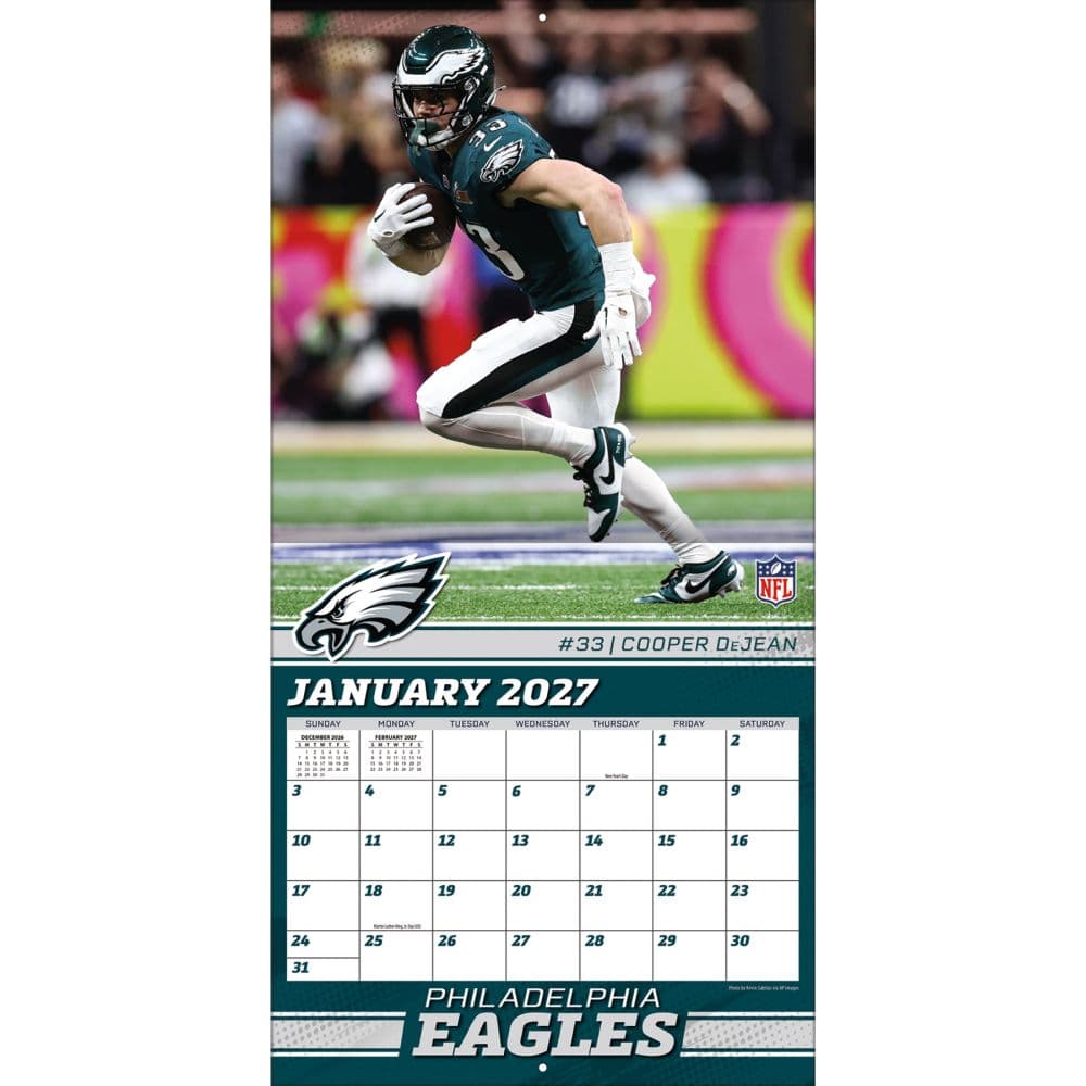 NFL Philadelphia Eagles 2027 Wall Calendar Second Alternate Image