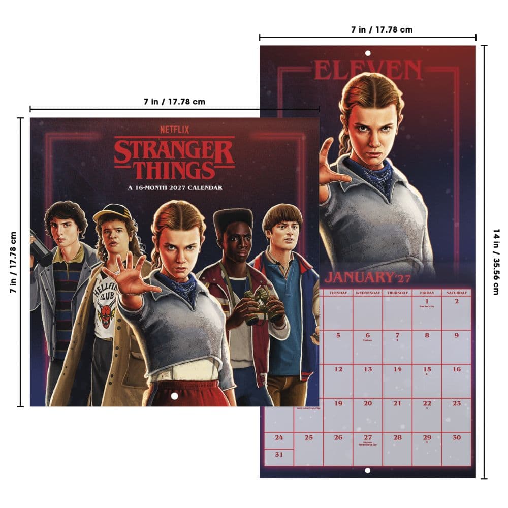 Stranger Things 2027 Mini Wall Calendar Sixth Alternate Image