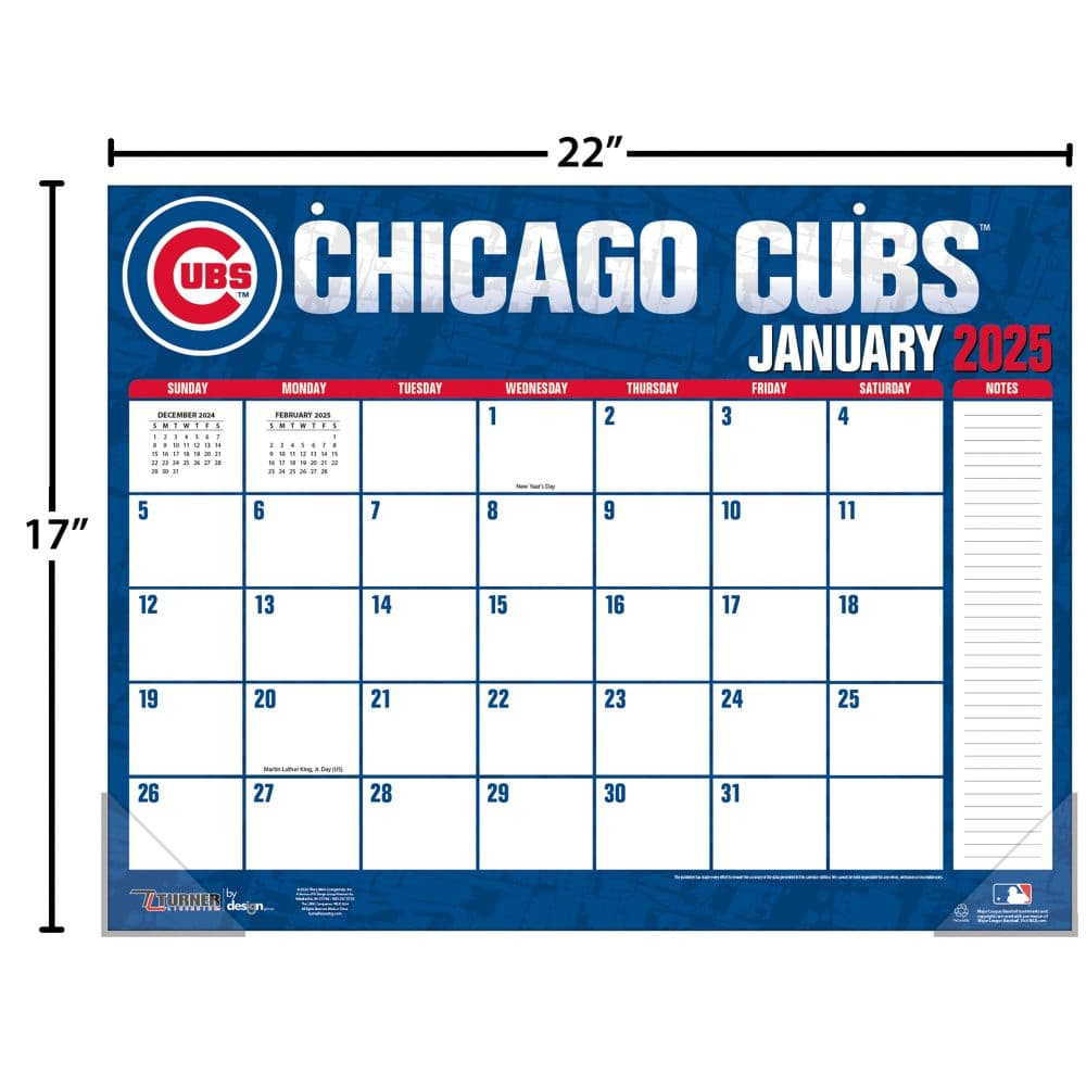 MLB Chicago Cubs 2025 Desk Pad Sourth Alternate Image